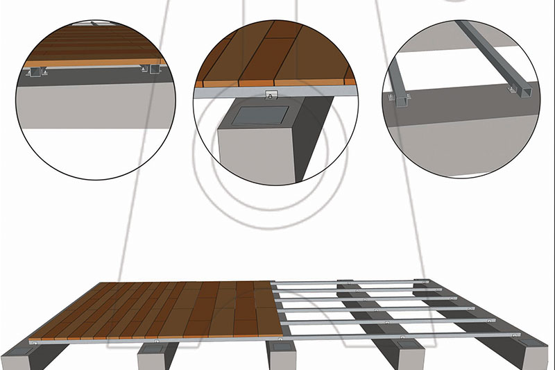 華城興棧道板安裝示意圖